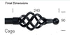 Cameron Fuller 32mm Metal Curtain Pole Cage Finial