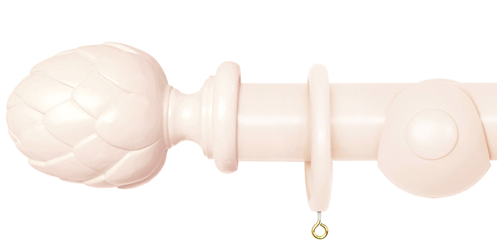 Laura Ashley 40mm Pale Chalk Pink Handcrafted Curtain Pole