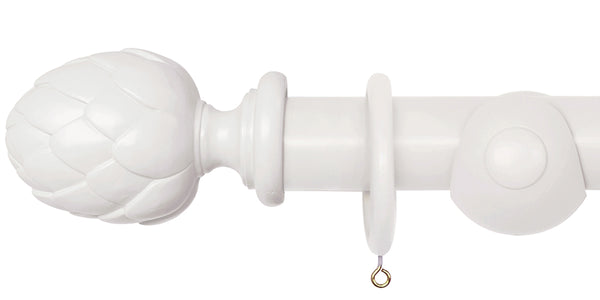 Laura Ashley 40mm Pale Dove Grey Handcrafted Curtain Pole