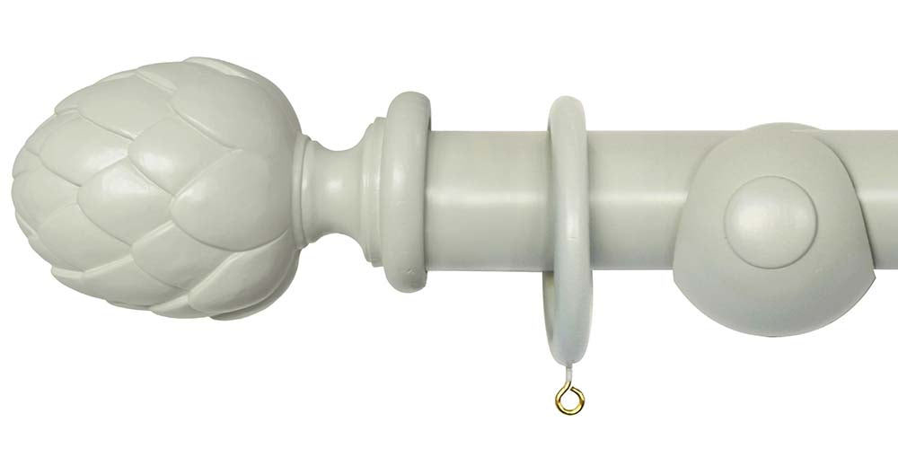 Laura Ashley 40mm Sage Leaf Handcrafted Curtain Pole