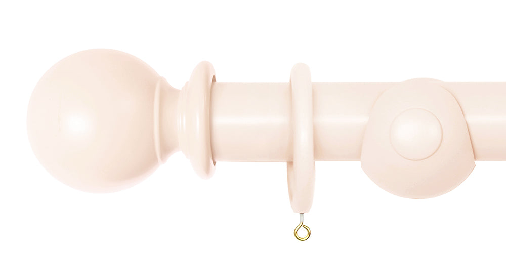 Laura Ashley 40mm Pale Chalk Pink Handcrafted Curtain Pole