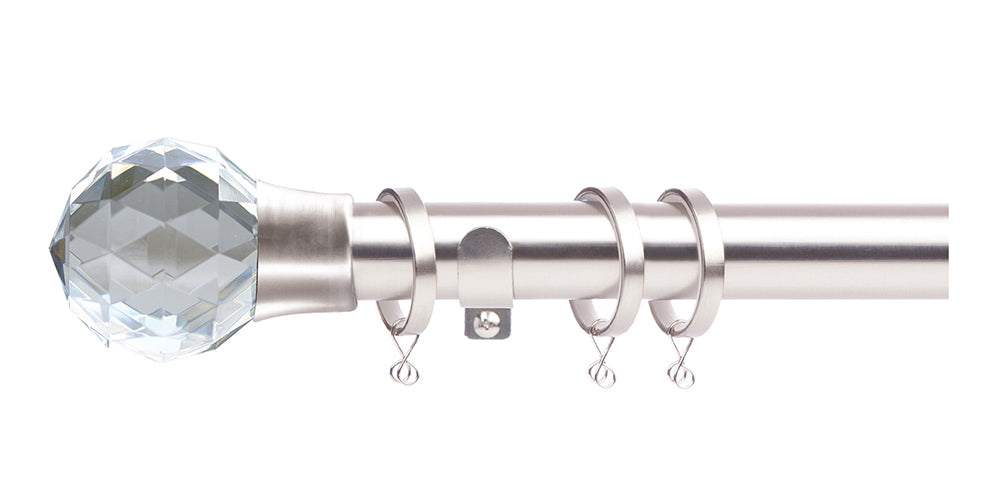 Jones Quartz 28mm Metal Curtain Pole