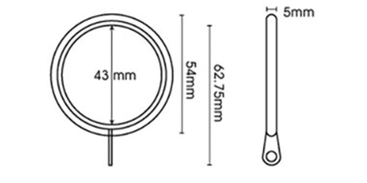 Integra Elements 28mm Antique Brass Curtain Rings