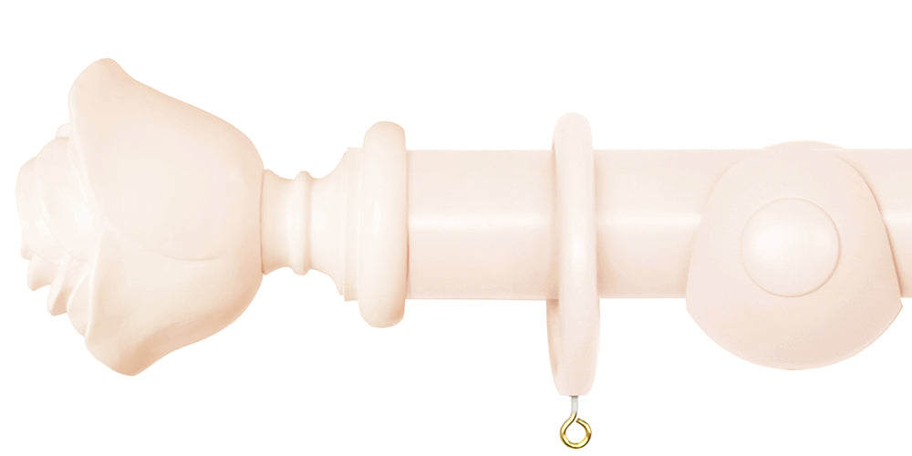 Laura Ashley 40mm Pale Chalk Pink Handcrafted Curtain Pole