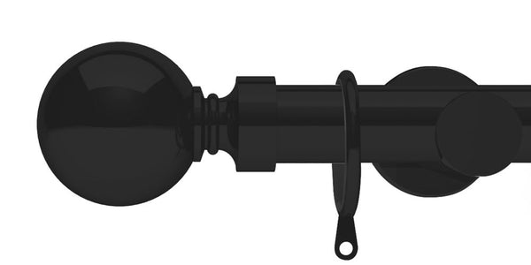 Integra Elements Belgravia 35mm Matt Black Curtain Pole