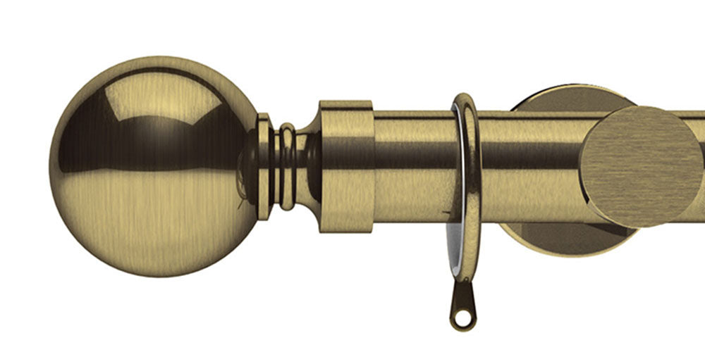 Integra Elements Belgravia 35mm Antique Brass Curtain Pole