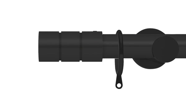 Integra Elements Brooklyn 28mm Matt Black Curtain Pole