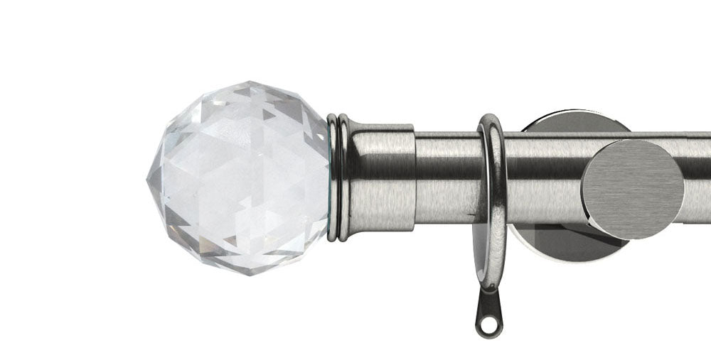 Integra Elements Capella 28mm Satin Steel Curtain Pole