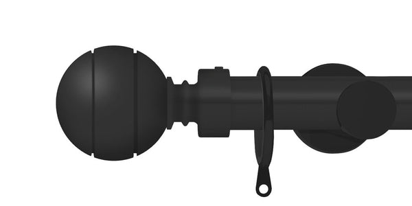 Integra Elements Lexington 28mm Matt Black Curtain Pole