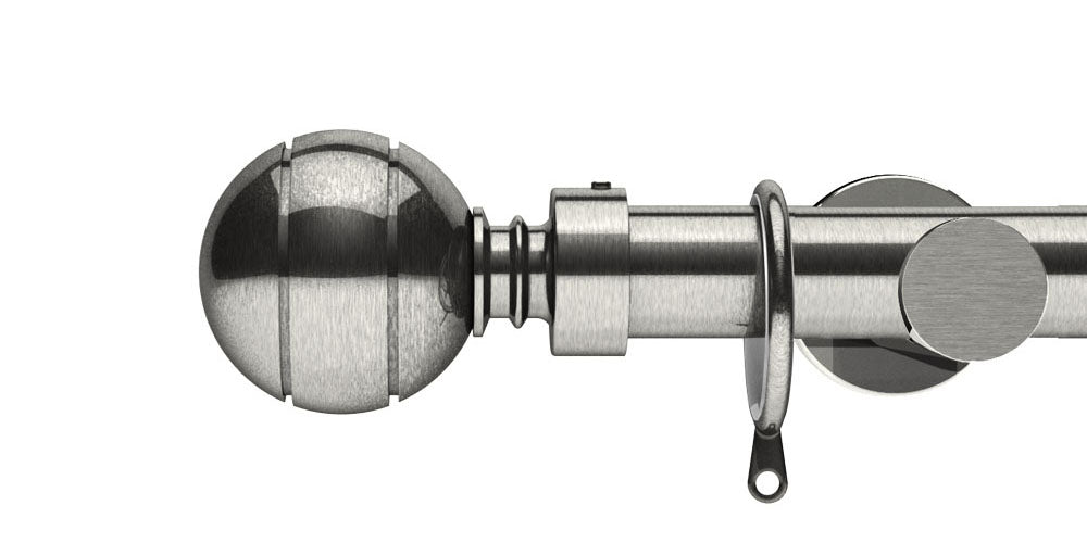 Integra Elements Lexington 28mm Satin Steel Curtain Pole