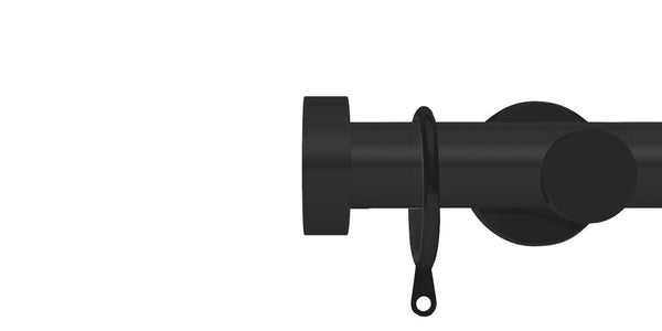 Integra Elements Stud 28mm Matt Black Curtain Pole