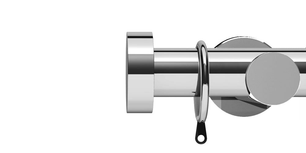 Integra Elements Stud 35mm Chrome Curtain Pole