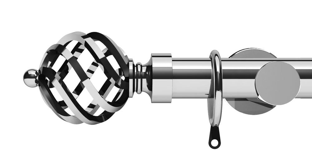 Integra Elements Titan 28mm Chrome Curtain Pole