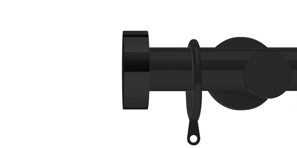 Integra Elements Stud 35mm Matt Black Curtain Pole