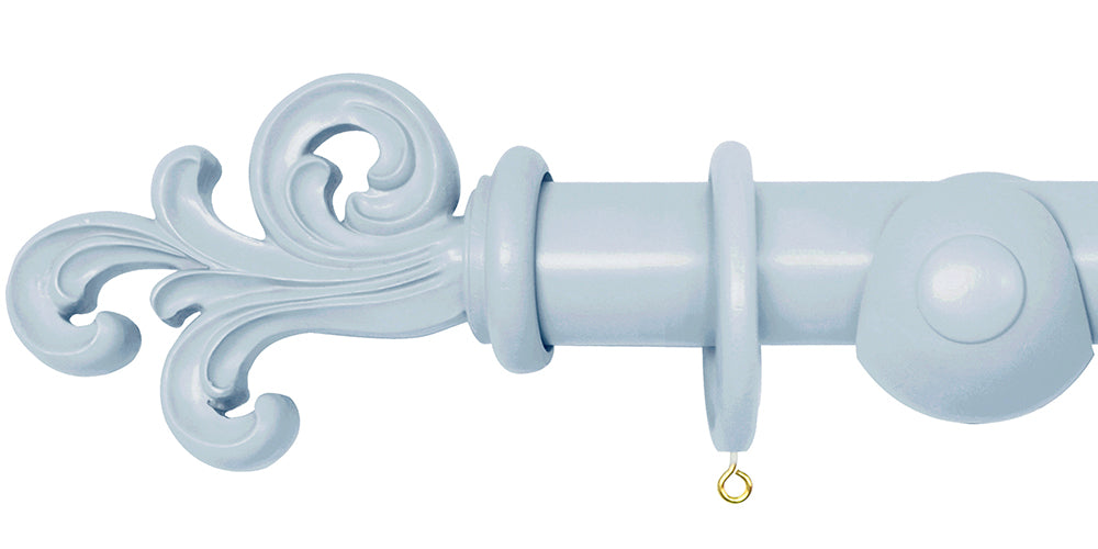 Laura Ashley 40mm Chalk Blue Handcrafted Curtain Pole