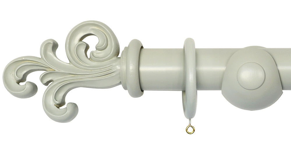 Laura Ashley 40mm Sage Leaf Handcrafted Curtain Pole