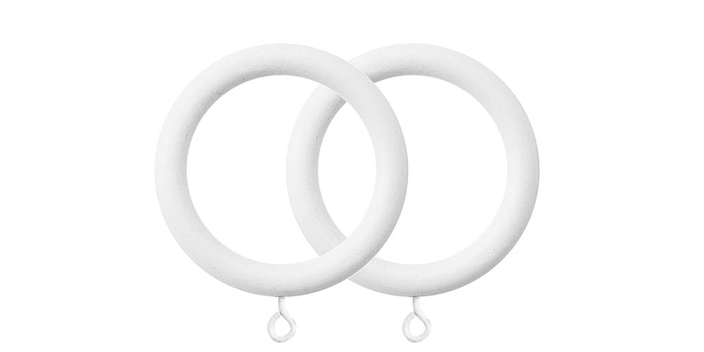 Jones Shore 35mm White Curtain Pole Rings