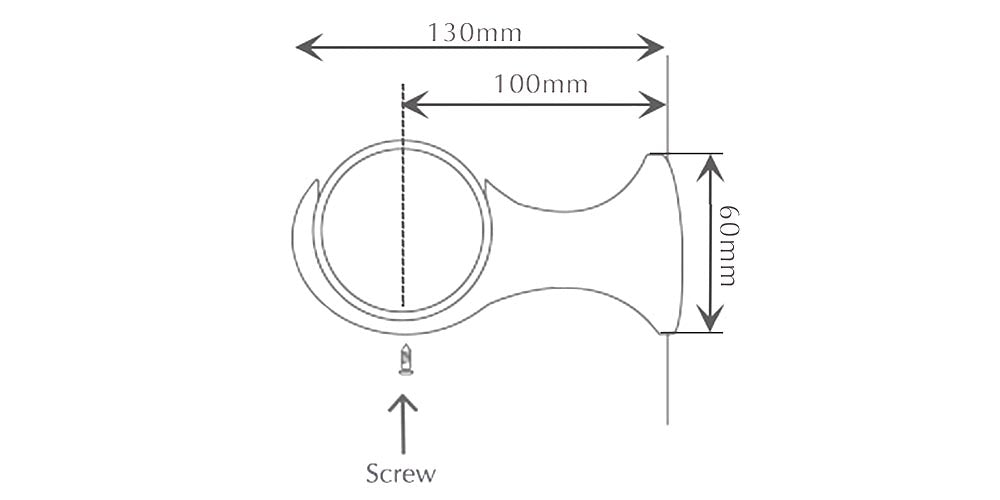 Jones Shore 35mm White Curtain Pole Ball Finial