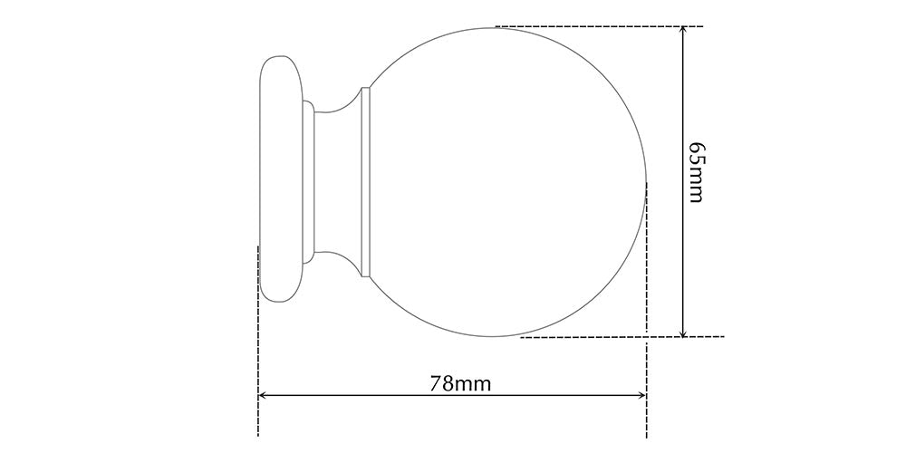 Jones Shore 35mm White Curtain Pole Ball Finial