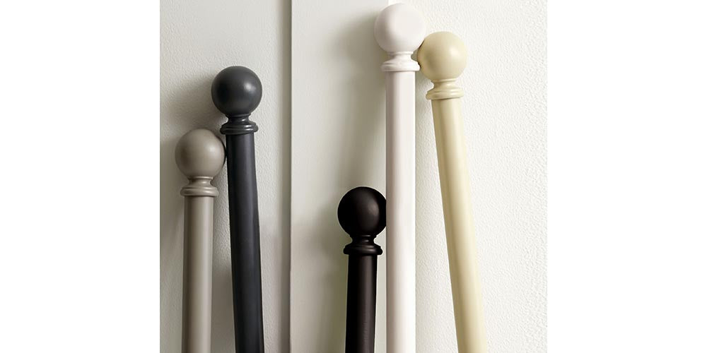 Jones Shore 35mm White Curtain Pole Ball Finial