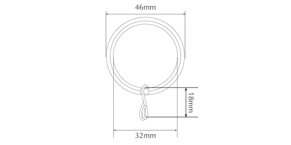 Jones Interiors Cosmos Matt Nickel Extra Rings 28mm Pole