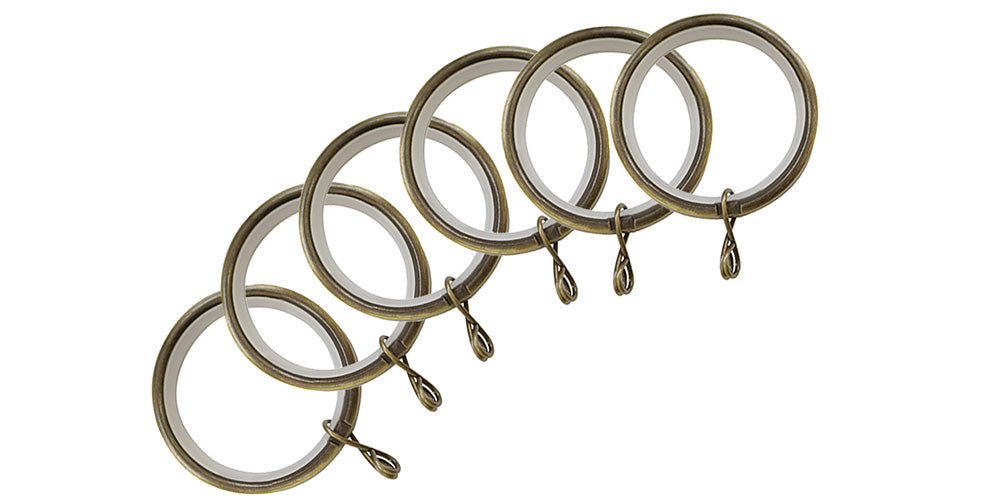 Jones Interiors Cosmos Antique Brass Extra Rings 28mm Pole