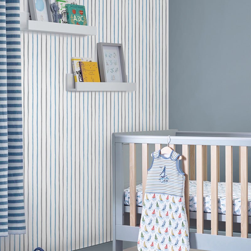 Laura Ashley Painterly Stripe Wallpaper - Finesse Home Interiors