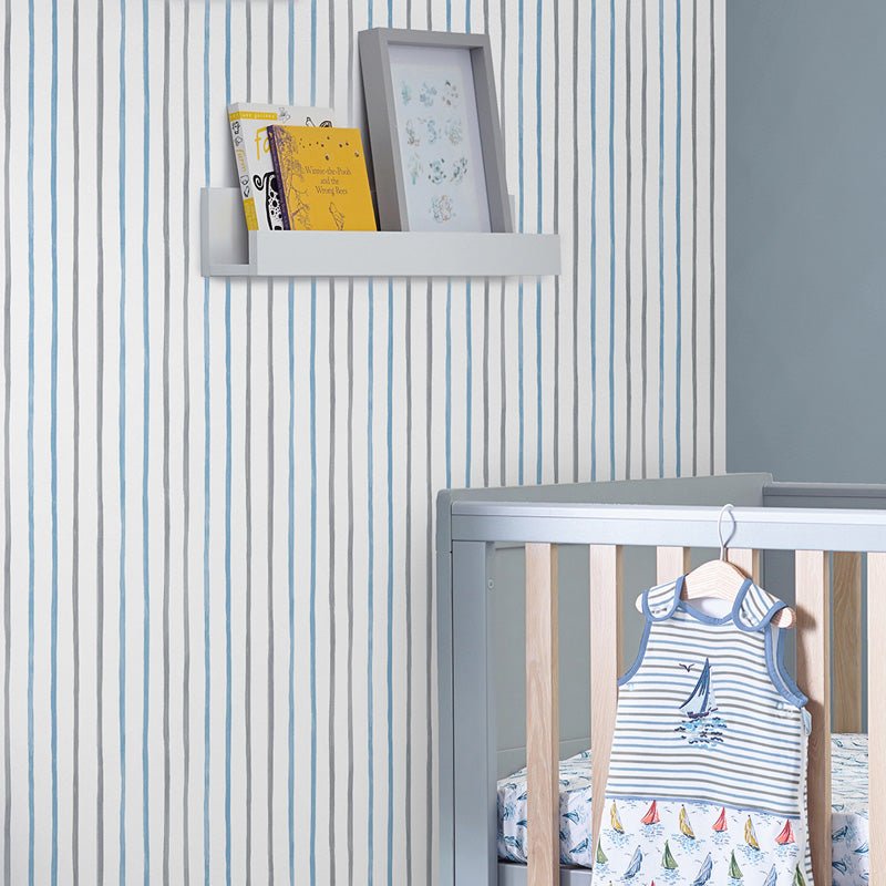 Laura Ashley Painterly Stripe Wallpaper - Finesse Home Interiors