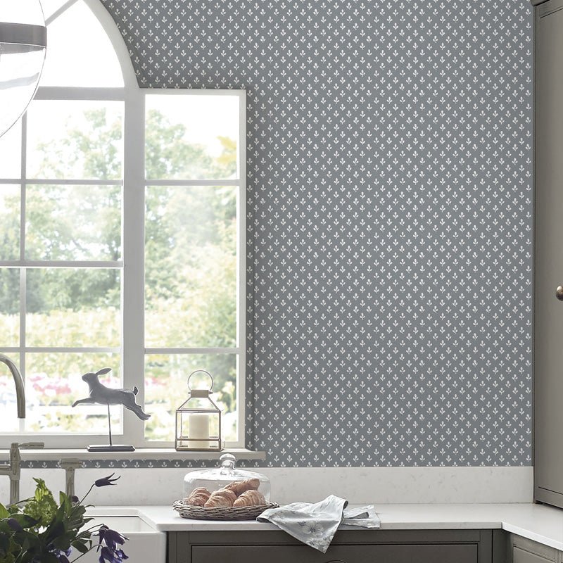 Laura Ashley Trefoil Wallpaper - Finesse Home Interiors