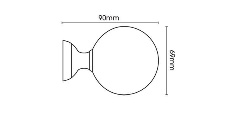 Hallis Hudson Eden 35mm Sisal Curtain Pole Ball Finial
