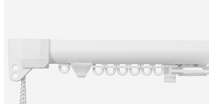 Silent Gliss 3840R Matt White Cord Operated Curtain Track