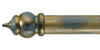 Byron & Byron 33mm Classic Wood Duck Egg Blue Curtain Pole Byzantium Finial - Curtain Poles Emporium