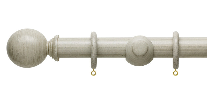 Hallis Hudson Origins 45mm Ball Finial Wooden Curtain Pole