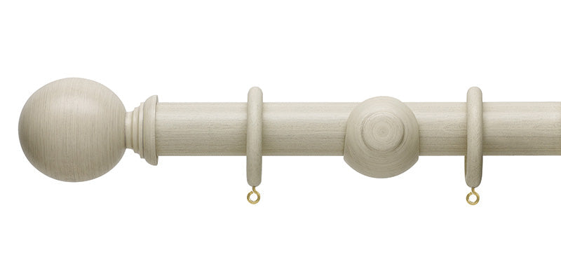 Hallis Hudson Origins 45mm Ball Finial Wooden Curtain Pole