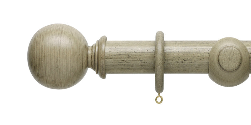 Hallis Hudson Origins 45mm Ball Finial Wooden Curtain Pole