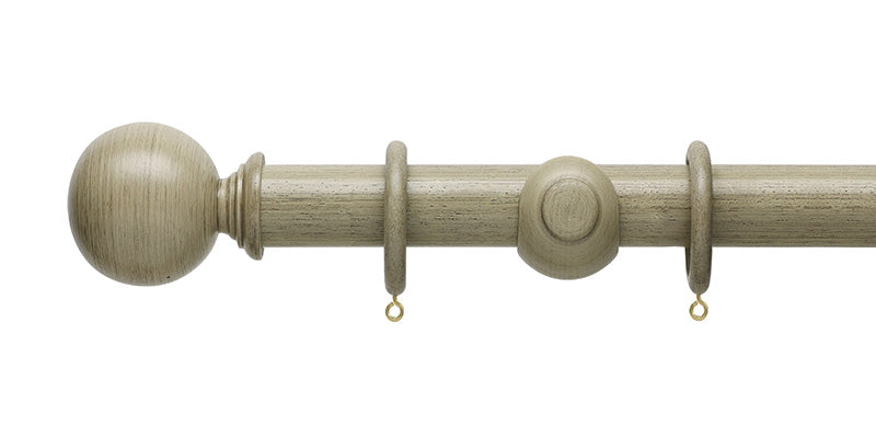 Hallis Hudson Origins 45mm Ball Finial Wooden Curtain Pole