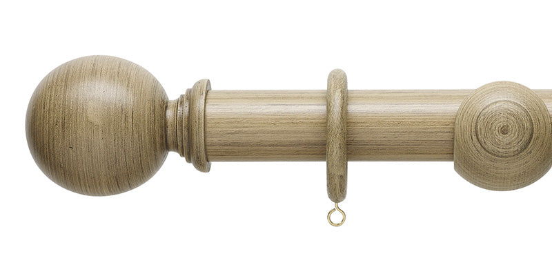 Hallis Hudson Origins 45mm Ball Finial Wooden Curtain Pole