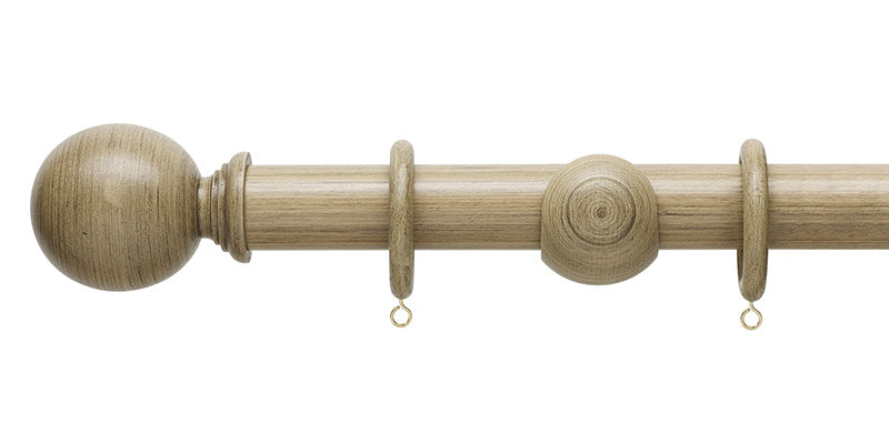 Hallis Hudson Origins 45mm Ball Finial Wooden Curtain Pole