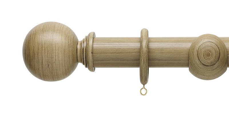 Hallis Hudson Origins 45mm Ball Finial Wooden Curtain Pole