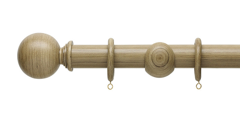 Hallis Hudson Origins 45mm Ball Finial Wooden Curtain Pole