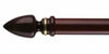 Byron & Byron 33mm Classic Wood Curtain Pole Mahogany Detailed Athena Finial - Curtain Poles Emporium