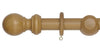 Hallis Woodline 28mm Light Oak Curtain Pole - Curtain Poles Emporium