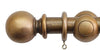 Jones Cathedral 30mm Antique Gold Curtain Pole Plain Ball finial - Curtain Poles Emporium