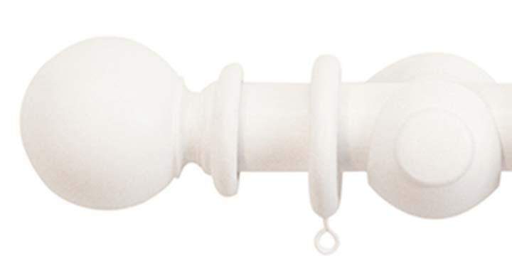 Jones Cathedral 30mm Cotton Curtain Pole Plain Ball finial - Curtain Poles Emporium