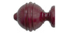 Jones Estate 50mm Claret Curtain Pole Ribbed Ball Finial - Curtain Poles Emporium