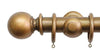 Jones Hardwick 40mm Antique Gold Curtain Pole Ball Finial - Curtain Poles Emporium